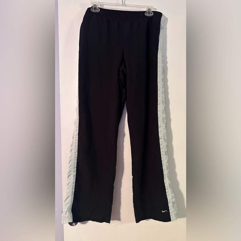 Nike Black Joggers with White Stripes